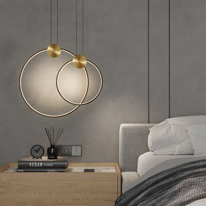 Somerset Black and Gold Ring LED Pendant Light 2 Sizes - Lighting.co.za
