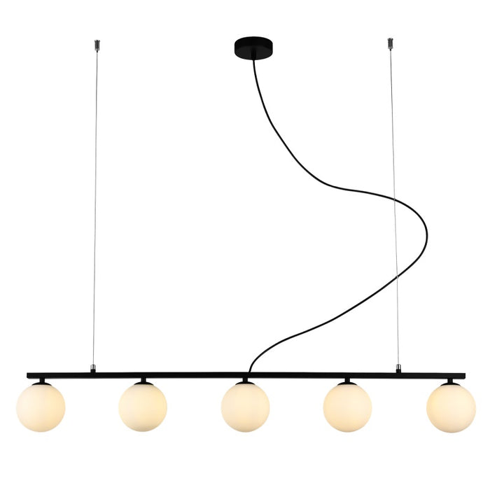 Linear Black | Gold Sphere and Stem Pendant Light 2 Sizes - Lighting.co.za