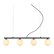 Linear Black | Gold Sphere and Stem Pendant Light 2 Sizes - Lighting.co.za