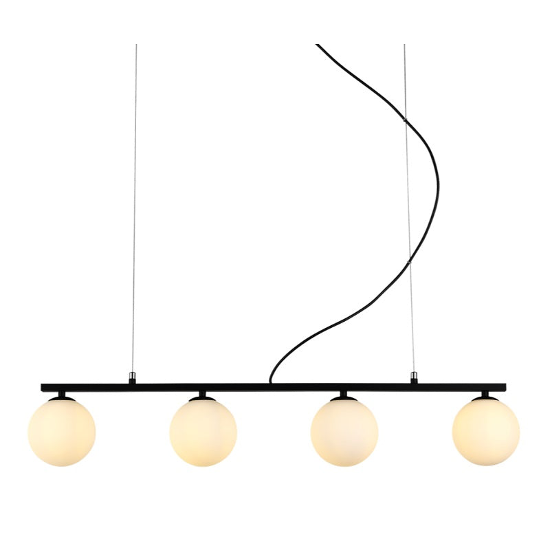 Linear Black | Gold Sphere and Stem Pendant Light 2 Sizes - Lighting.co.za