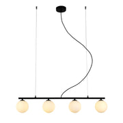 Linear Black | Gold Sphere and Stem Pendant Light 2 Sizes - Lighting.co.za