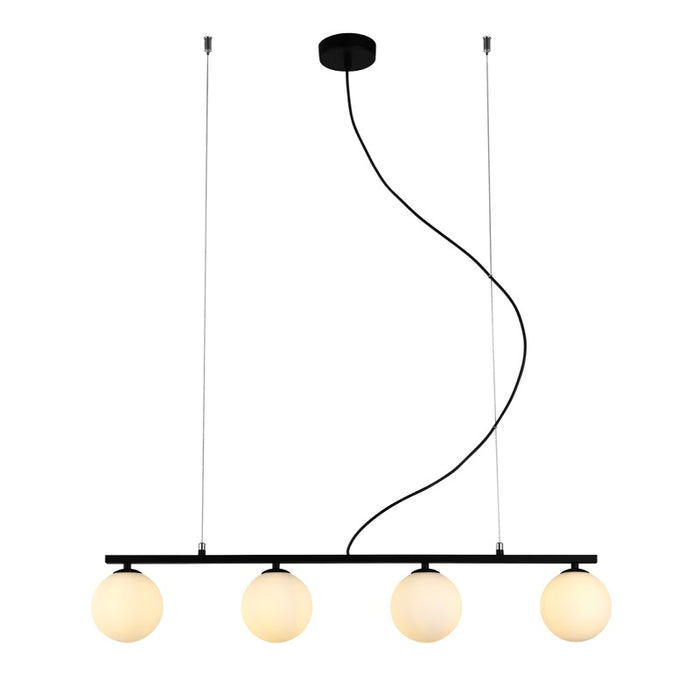 Linear Black | Gold Sphere and Stem Pendant Light 2 Sizes - Lighting.co.za