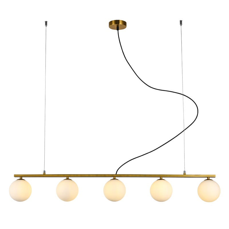 Linear Black | Gold Sphere and Stem Pendant Light 2 Sizes - Lighting.co.za