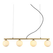 Linear Black | Gold Sphere and Stem Pendant Light 2 Sizes - Lighting.co.za