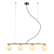 Linear Black | Gold Sphere and Stem Pendant Light 2 Sizes - Lighting.co.za