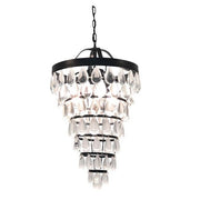 Teardrop Black and Clear Acrylic Glass Chandelier - Lighting.co.za
