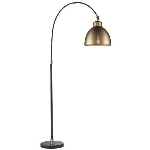 Tevali Brass Look and Black Acro Dome Floor Lamp - Lighting.co.za