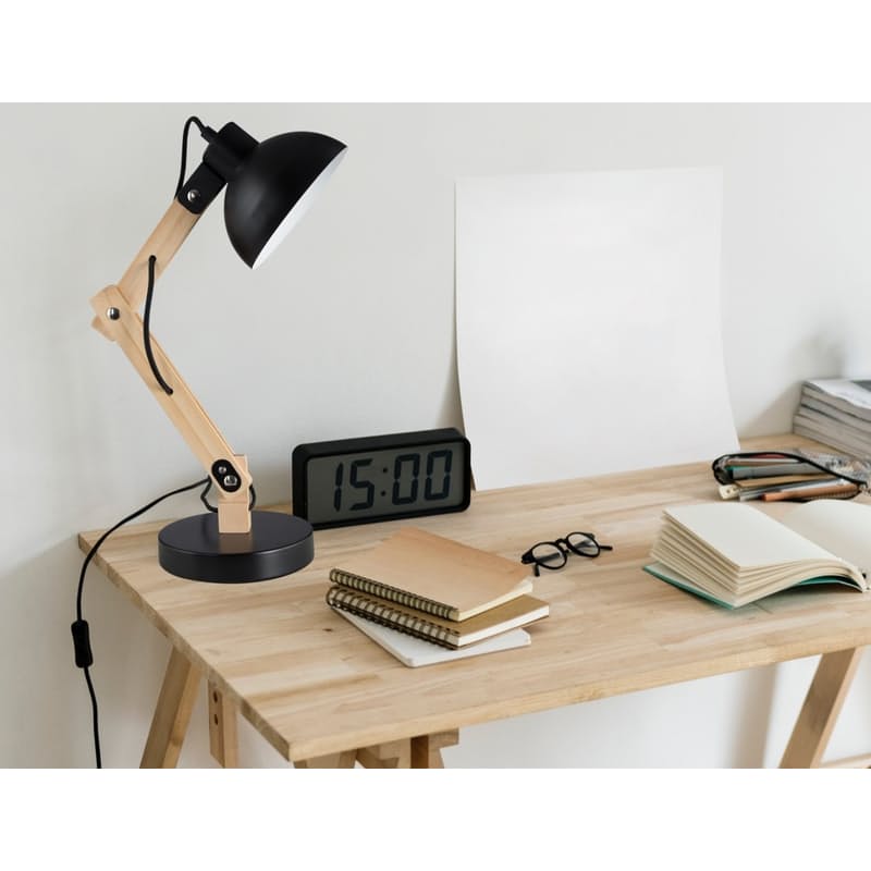 Louis Wood And Metal Table Lamp - Lighting.co.za