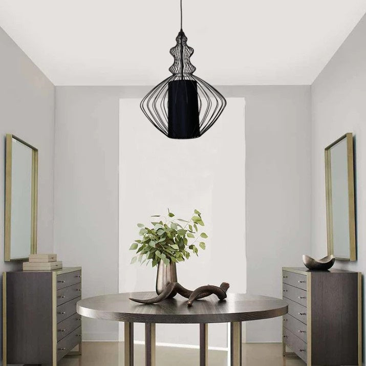 Tokyo 2 Black Wire Shade Pendant Light - Lighting.co.za