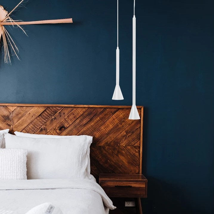 Torre Black | White GU10 Slim Flute Pendant Light 2 Sizes - Lighting.co.za