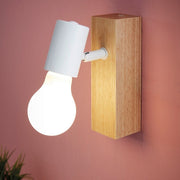 Townshend 1 L Wood and Black | White Spot Light - Lighting.co.za