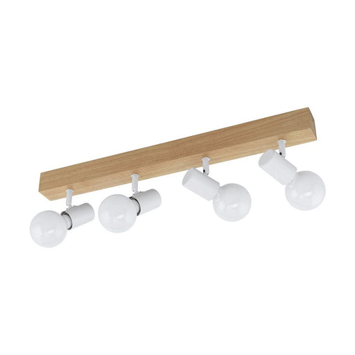 Townshend 4 L Wood and Black | White Spot Light - Lighting.co.za