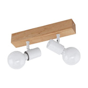 Townshend 2 L Wood and Black | White Spot Light - Lighting.co.za