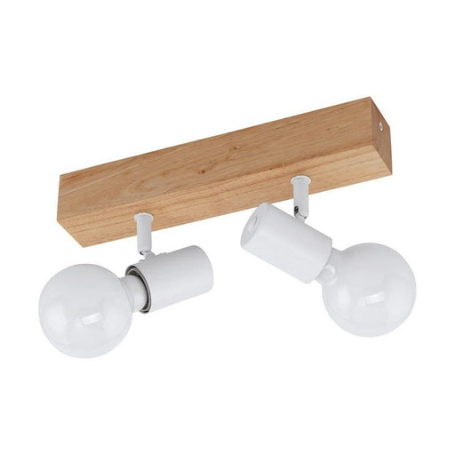 Townshend 2 L Wood and Black | White Spot Light - Lighting.co.za