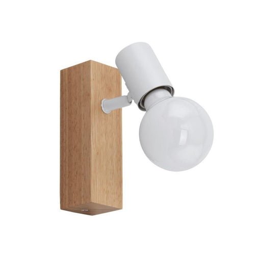 Townshend 1 L Wood and Black | White Spot Light - Lighting.co.za