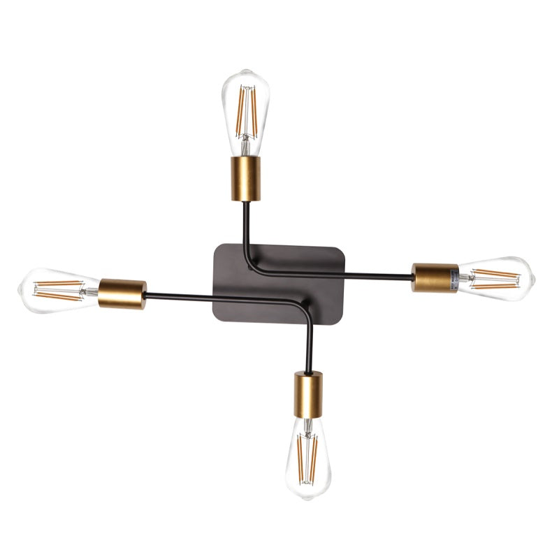 Traverse Black Gold Ceiling Light - Lighting.co.za