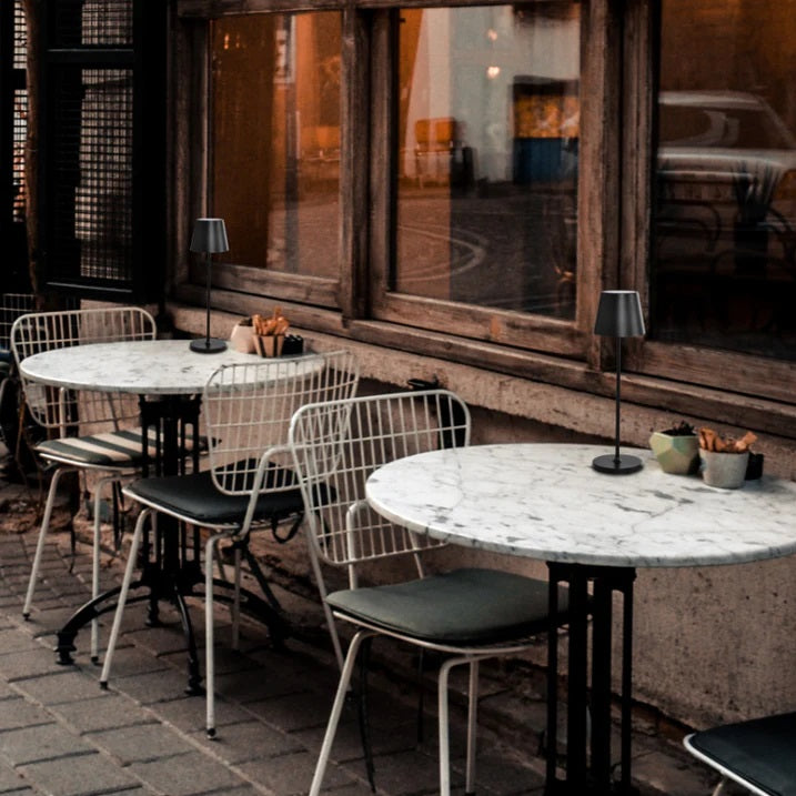 Trevi Smooth Shade Gold | Black | White Rechargeable Table Lamp - Lighting.co.za