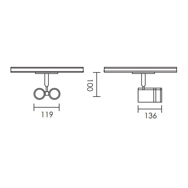 Trouble Double GU10 Black | White 3 Wire Track Spot Light - Lighting.co.za