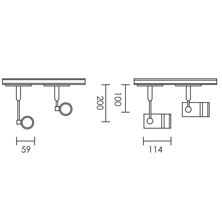 Trouble Single GU10 Black | White 3 Wire Track Spot Light 2 Sizes - Lighting.co.za