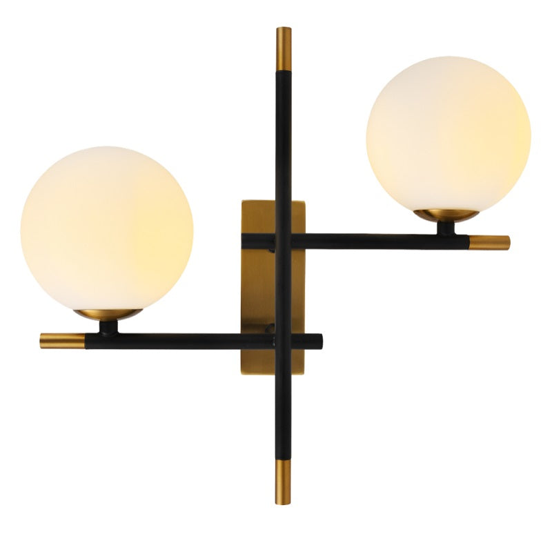 Urban Black and Brass Look 2 Light Right Hand Wall Light - Lighting.co.za