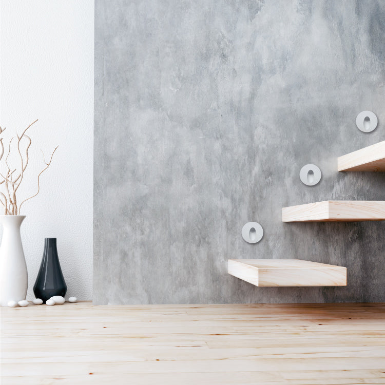 Uno Round White or Brushed Silver 1 Watt LED Step Light - Lighting.co.za